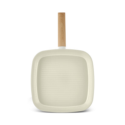 Karaca x Refika Swiss Crystal Almond Cream İndüksiyon Tabanlı 28 cm Grill Tava - KARACA