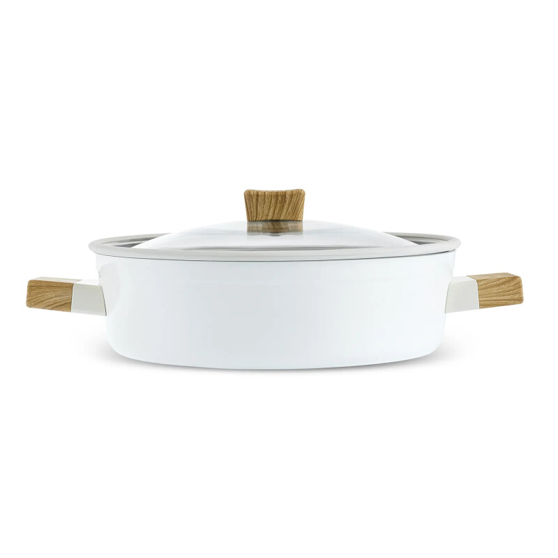 Karaca x Refika Swiss Crystal Creamy Wood Karnıyarık Tencere 30 cm - KARACA