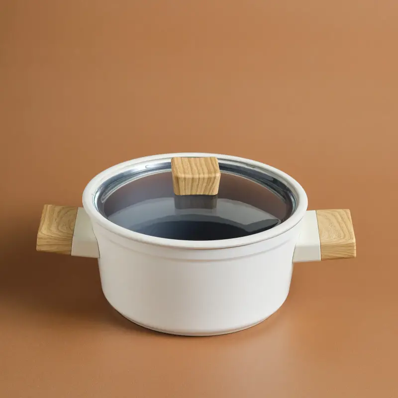 Karaca x Refika Swiss Crystal Creamy Wood Tencere 24 cm - 1