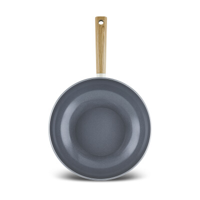 Karaca x Refika Swiss Crystal Creamy Wood Wok Tava 28 cm - KARACA (1)