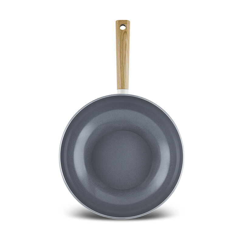 Karaca x Refika Swiss Crystal Creamy Wood Wok Tava 28 cm - 2