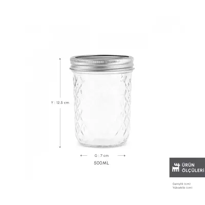 Karaca x Refika'dan Boyunsuz Baklava Desen Kavanoz 500 Ml - KARACA X REFIKA BIRGÜL (1)