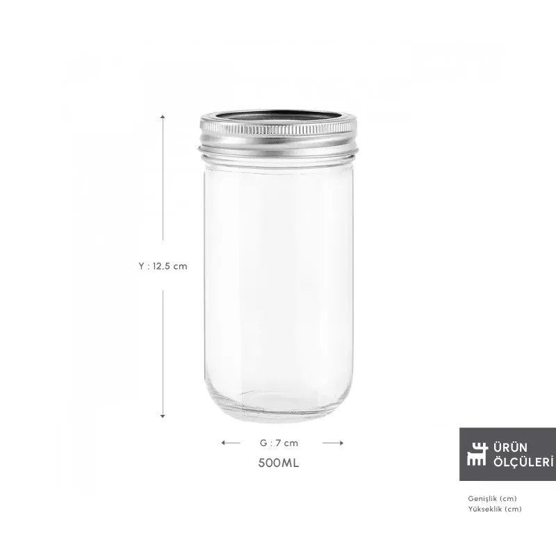 Karaca x Refika'dan Boyunsuz Cam Kavanoz 500 Ml - 2