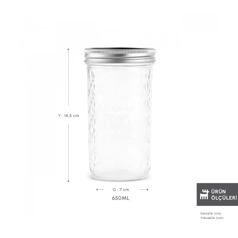 Karaca x Refika'dan Boyunsuz Kavanoz Baklava Desen 650 Ml - 2