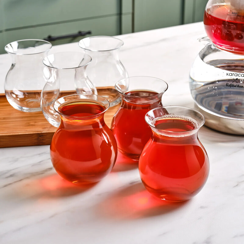 Karaca x Refika'dan Gönlübol 6'lı Çay Bardağı Seti - KARACA