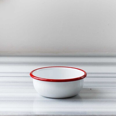 Kırmızı Beyaz Emaye Yemek Seti - Thumbnail