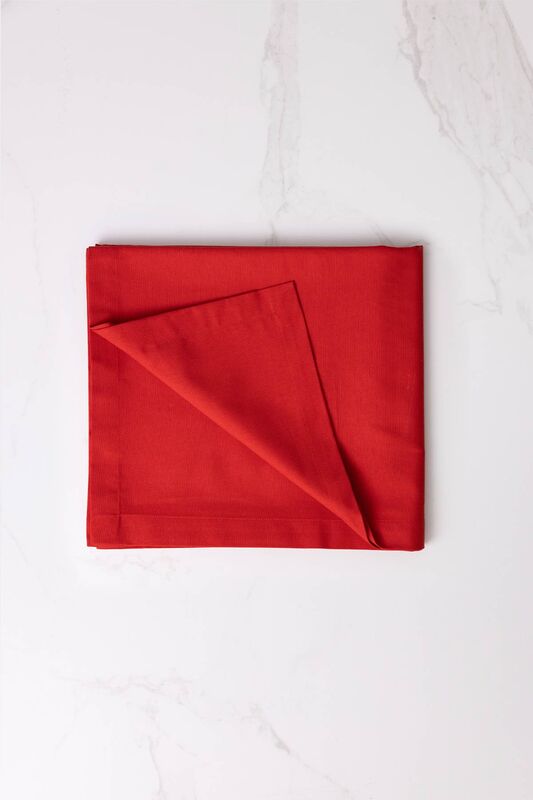 Kırmızı Duck Keten Masa Örtüsü (250 cm x 150 cm) - 2