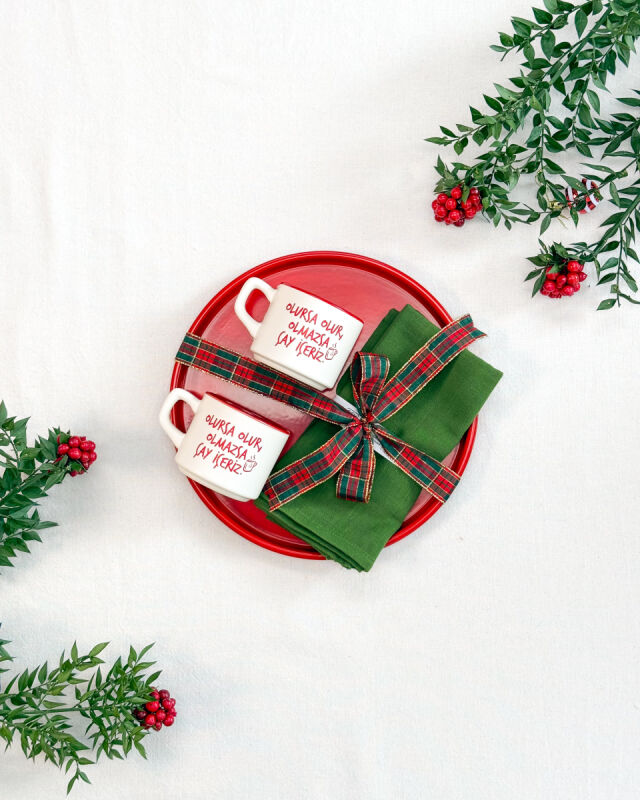 Metal Tepsi+ Kupa Seti - 1