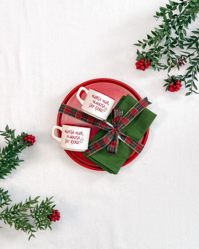 Metal Tepsi+ Kupa Seti - 2