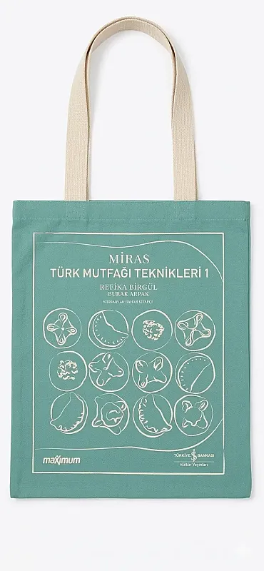 MİRAS BEZ ÇANTA SU YEŞİLİ İLK SERİ - 1