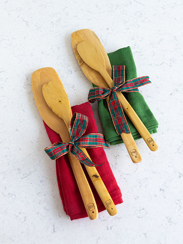 Müslin Kurulama Bezi + Şimşir Spatula set - Yeşil - 2