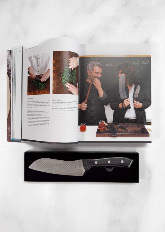 Mutfak Meraklılarına Özel Şef Bıçağı ve Miras Türk Mutfağı Teknikleri 1 Karton Kapak SET - 1