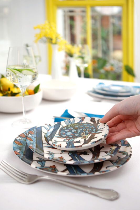 Sade Çini Servis Tatlı ve Meze Tabağı Seti - 12 Parça - 4