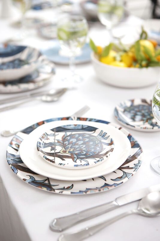 Sade Çini Servis Tatlı ve Meze Tabağı Seti - 12 Parça - 2