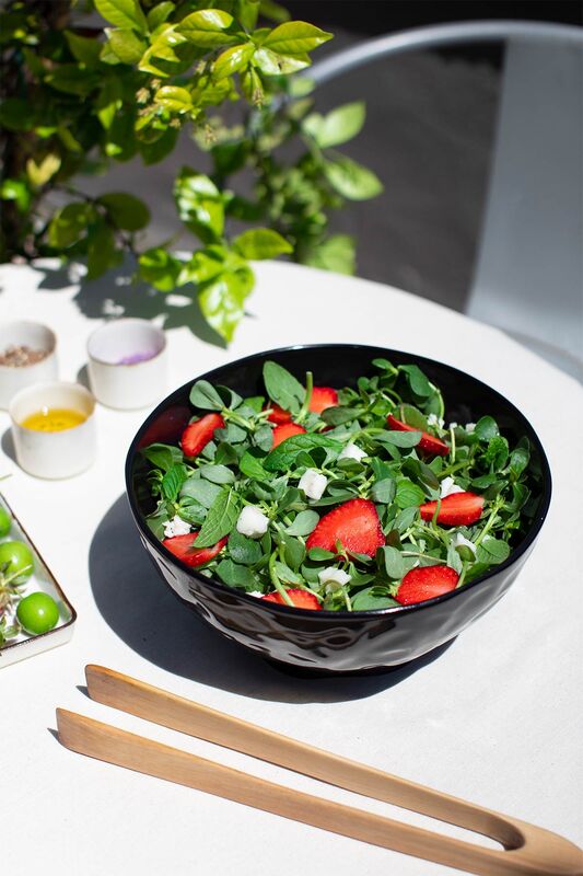 Simsiyah Seramik Hazırlama ve Salata Kasesi - 2