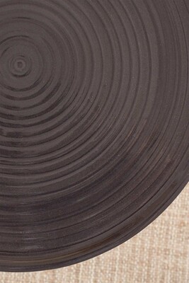 Siyah Seramik Tabaklı Sunum Standı | 22 cm - Thumbnail