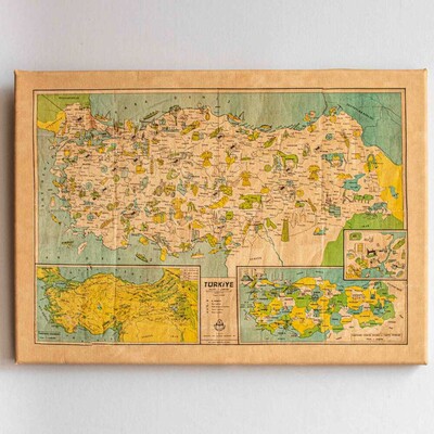 Türkiye'nin Yerli Malı Haritası | Kanvas Tablo - Refikadan