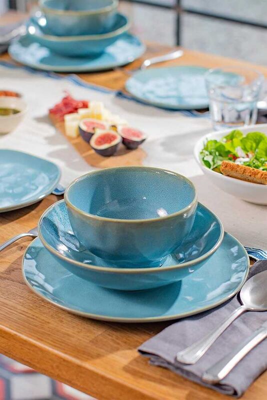 Turkuaz 24 Parça 6 Kişilik Seramik Yemek Takımı - 1