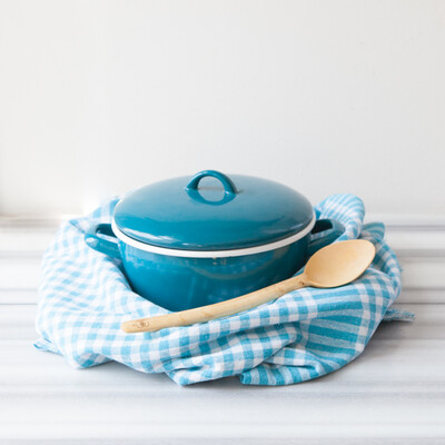 Turkuaz Emaye Yoğurt Mayalama Seti - Refikadan