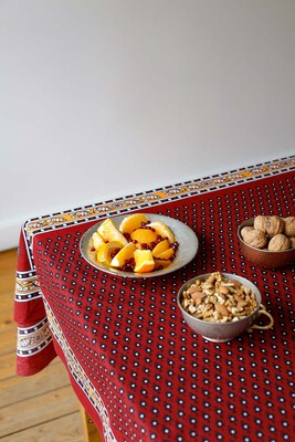 Yöresel Masa Örtüsü Tokat İşi - Bordo - 4