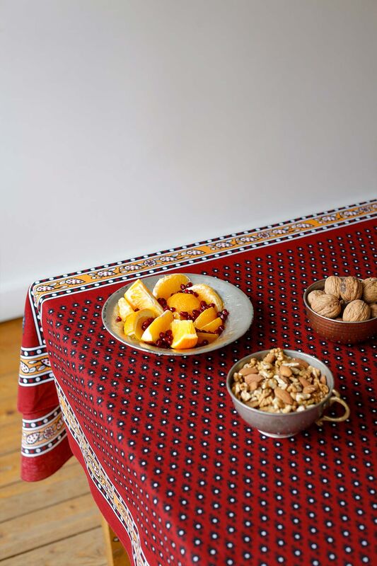 Yöresel Masa Örtüsü Tokat İşi - Bordo - 4